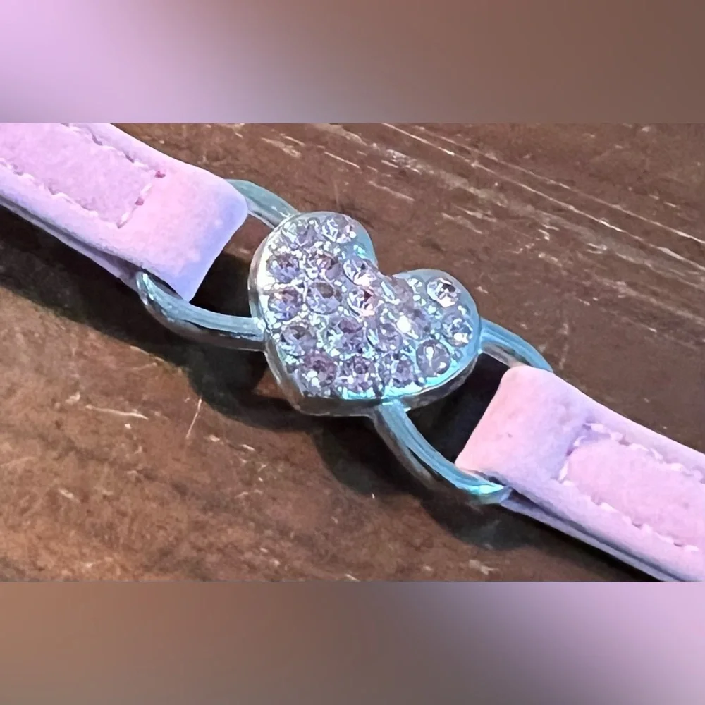 Cat Collar Pink Sparkling Heart